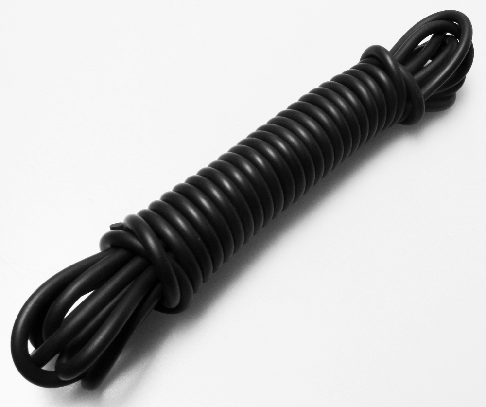 5 Meter Gummi-Seil schwarz 5mm