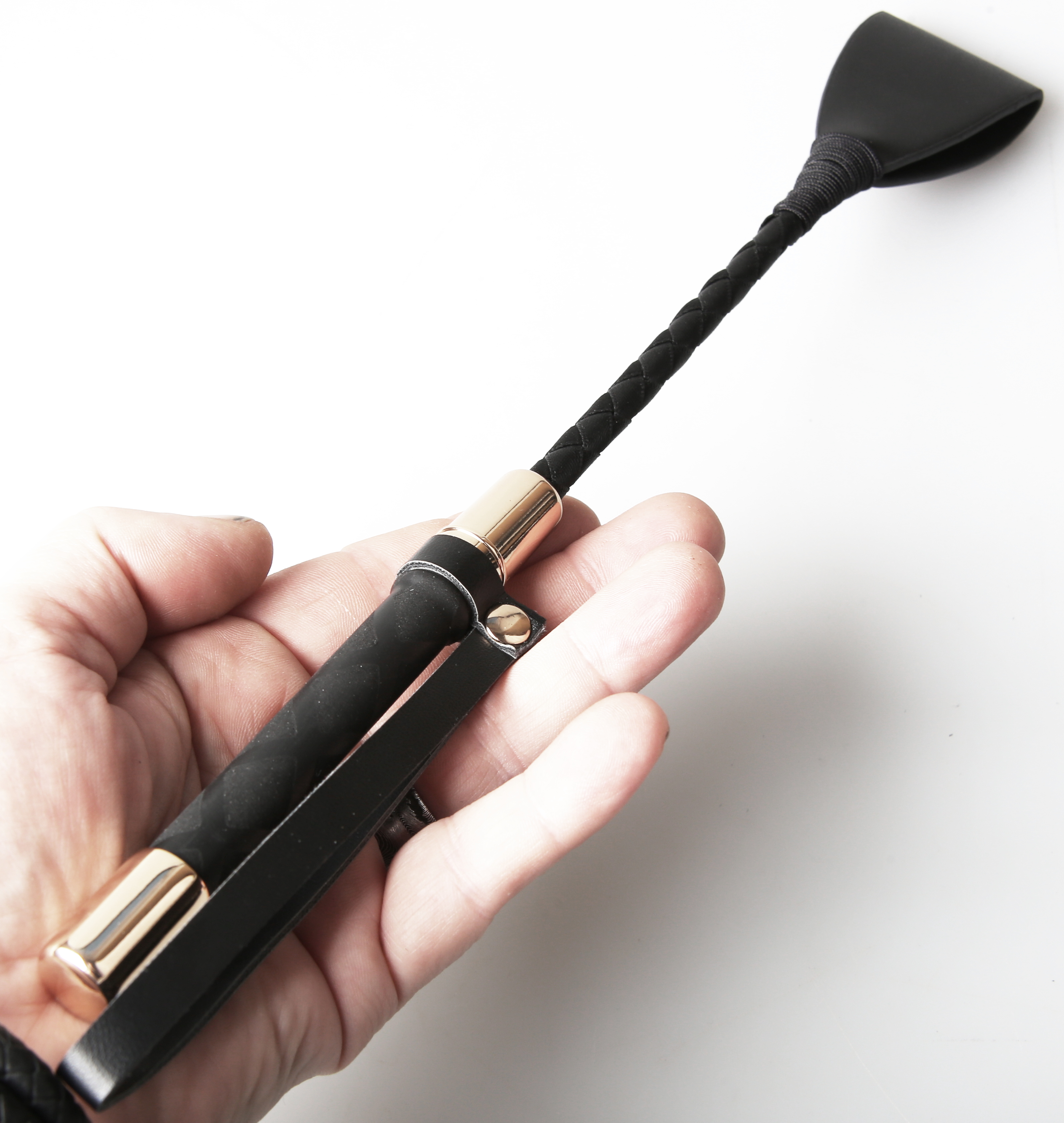 Gerte „Noir & Gold“ – Verführung in Perfektion - Länge 30 cm