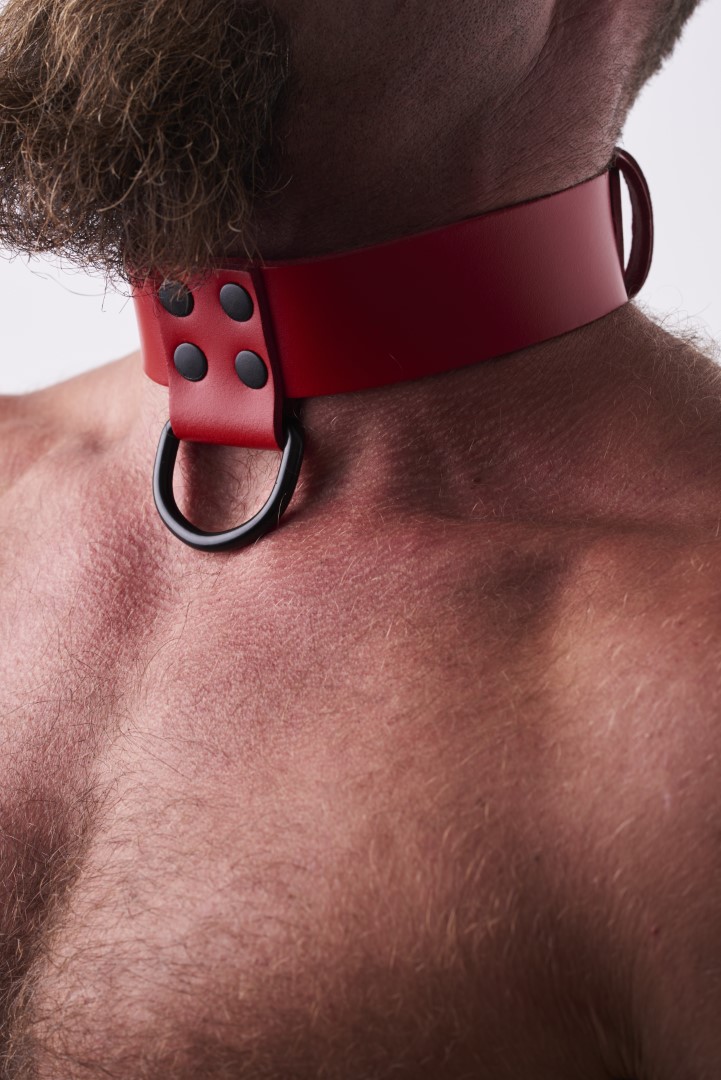 Leather Collar Red