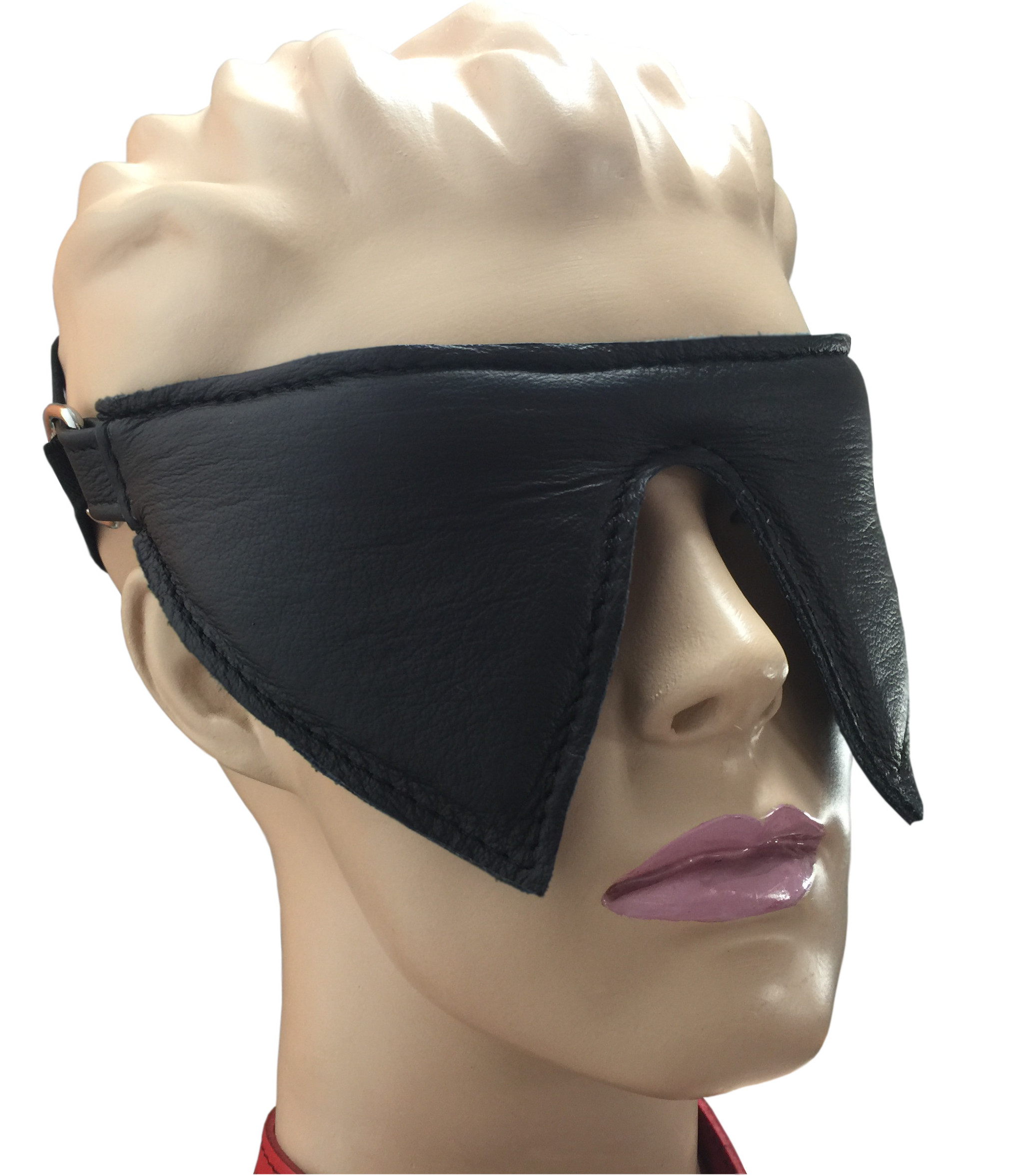 Leder Augenmaske Schwarz